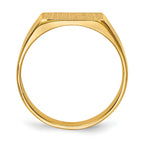 14k 10.5x5.5mm Closed Back Signet Ring