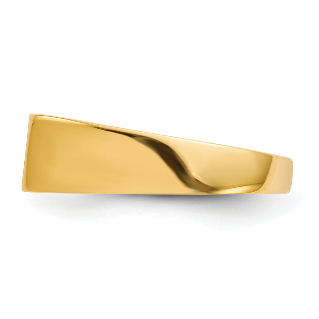 14k 10.5x5.5mm Closed Back Signet Ring