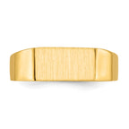 14k 10.5x5.5mm Closed Back Signet Ring