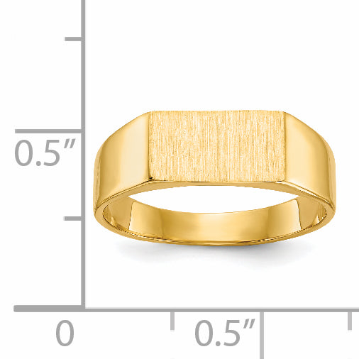 14k 10.5x5.5mm Closed Back Signet Ring