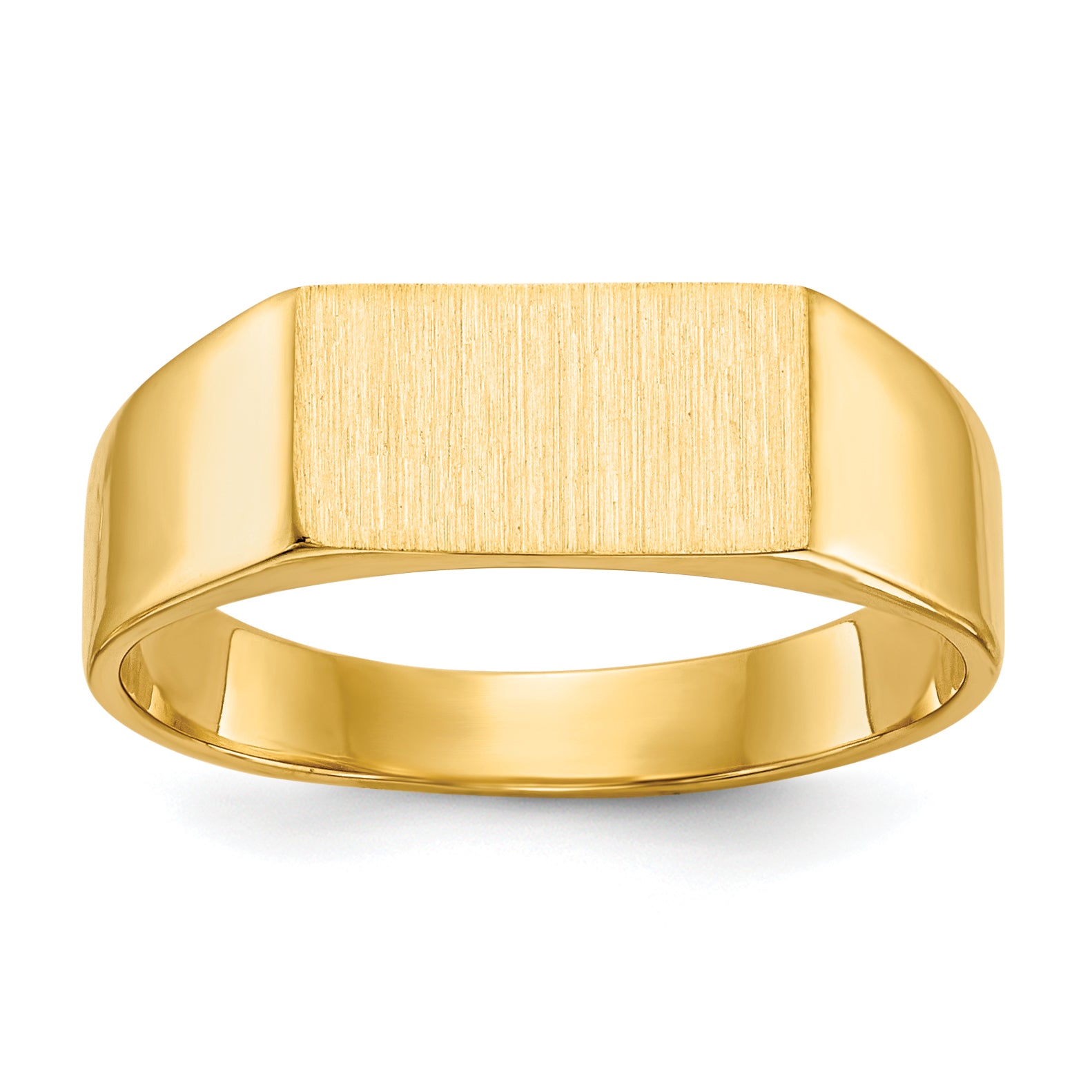 14k 10.5x5.5mm Closed Back Signet Ring Main image