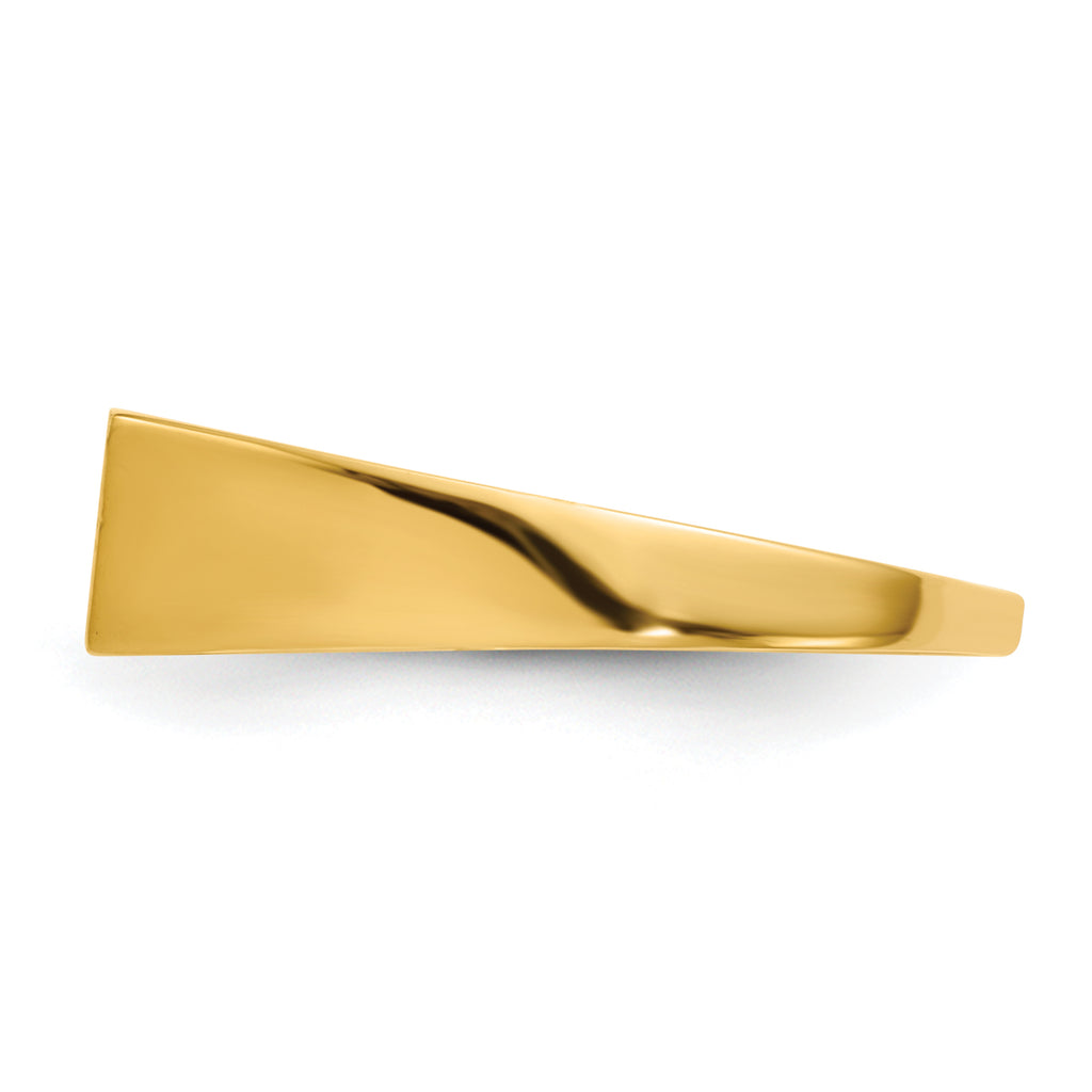 14k 12.0x5.5mm Closed Back Signet Ring