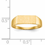 14k 12.0x5.5mm Closed Back Signet Ring