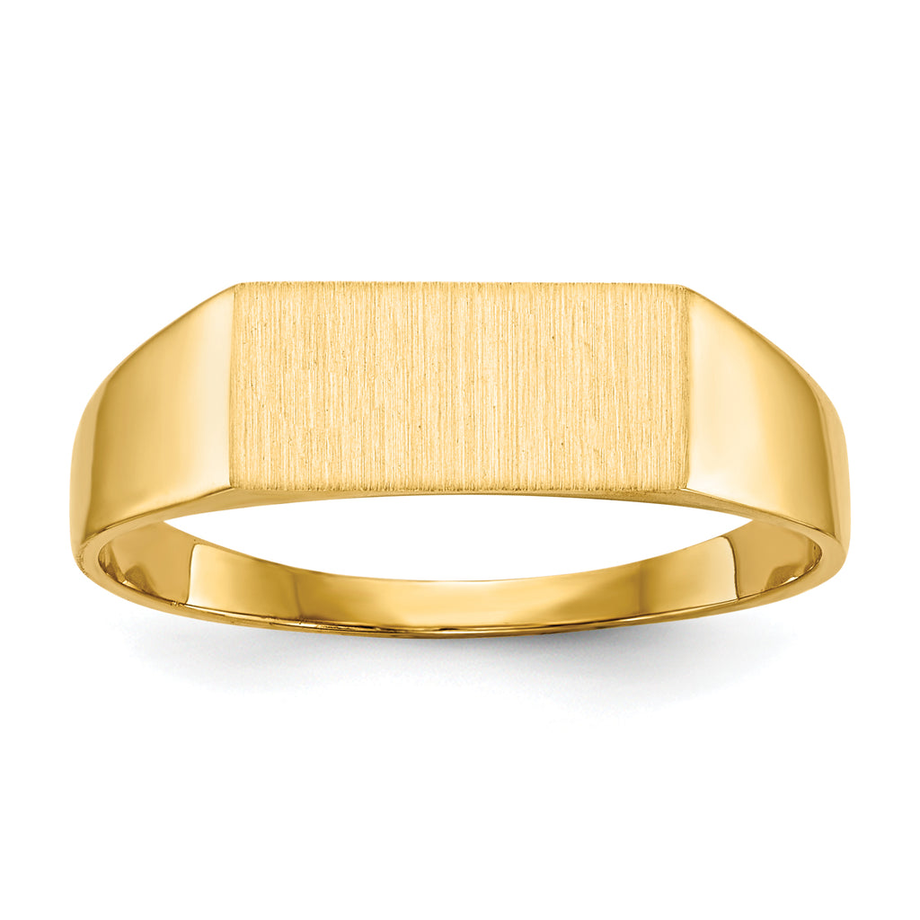 10ky 5.5x12.0mm Open Back Signet Ring
