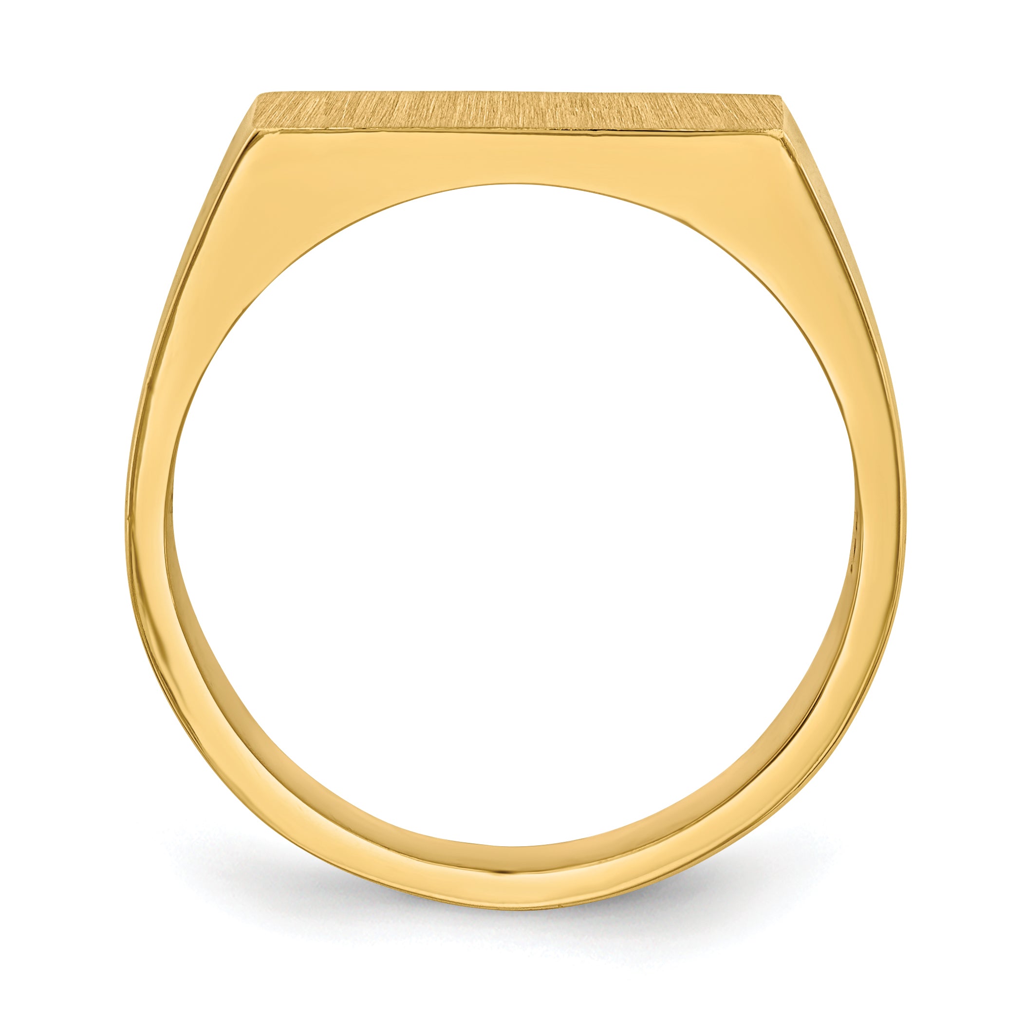 14k 15.0x9.0mm Closed Back Mens Signet Ring