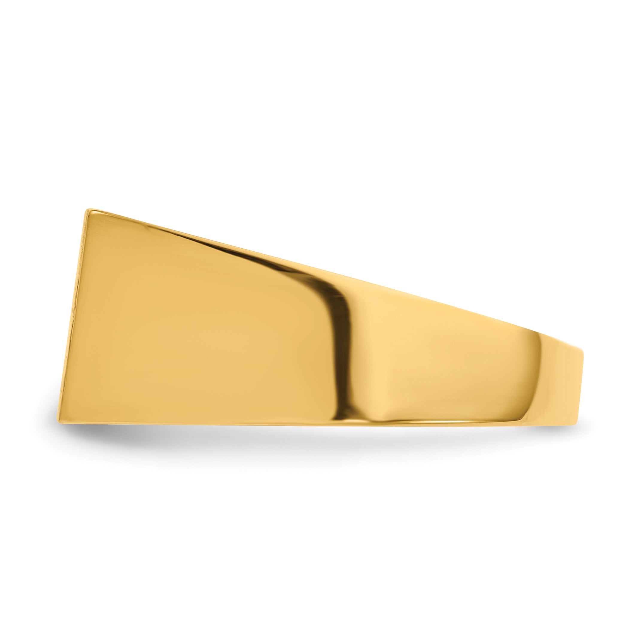 14k 15.0x9.0mm Closed Back Mens Signet Ring
