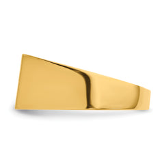 14k 15.0x9.0mm Closed Back Mens Signet Ring