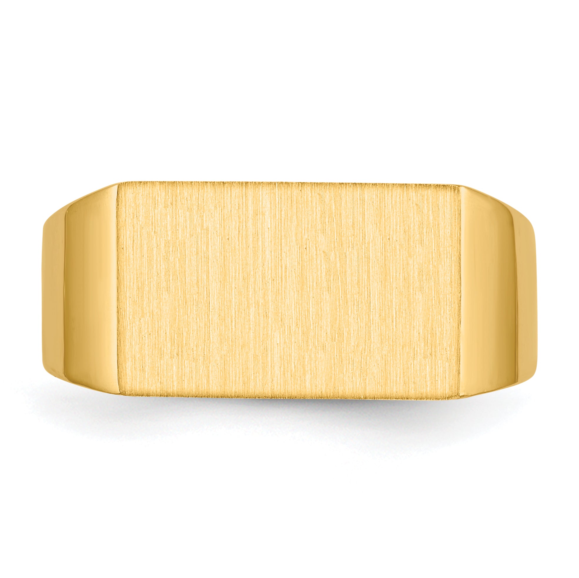 14k 15.0x9.0mm Closed Back Mens Signet Ring