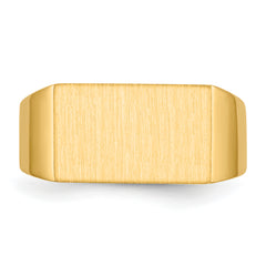 14k 15.0x9.0mm Closed Back Mens Signet Ring