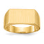 14k 15.0x9.0mm Closed Back Mens Signet Ring