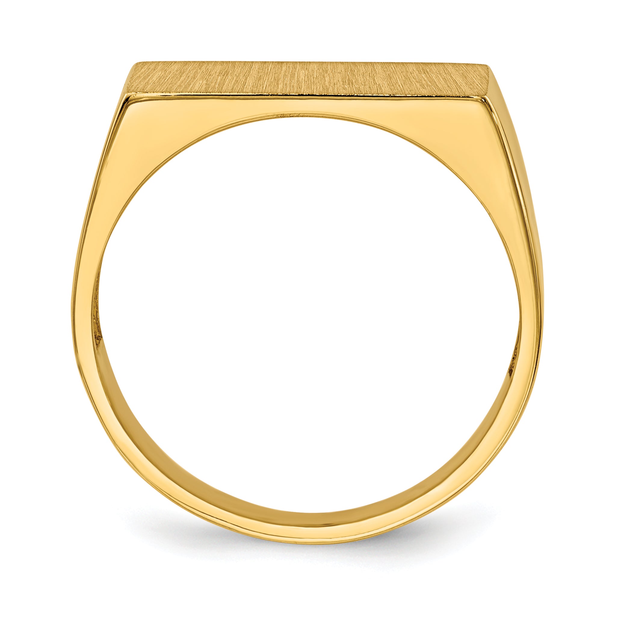 14k 16.5x8.0mm Open Back Mens Signet Ring Secondary image