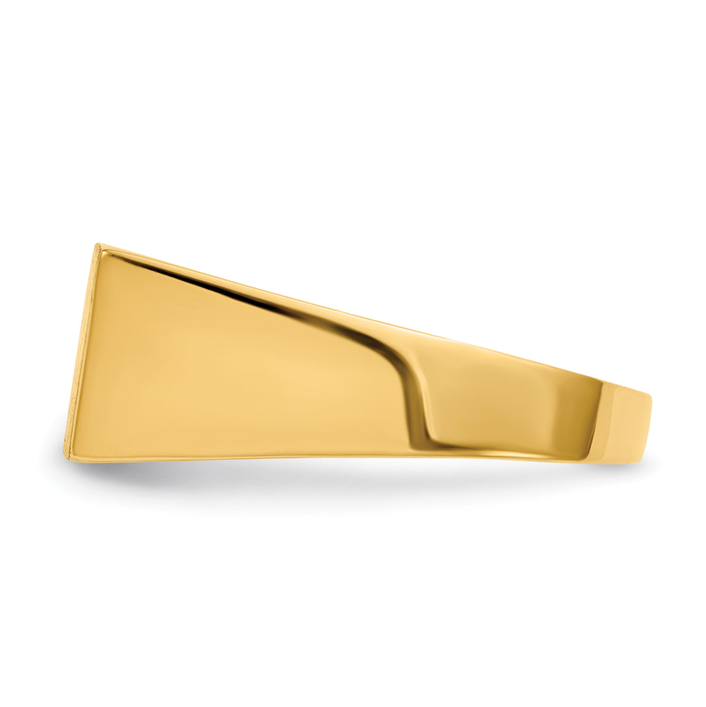 14k 16.5x8.0mm Open Back Mens Signet Ring