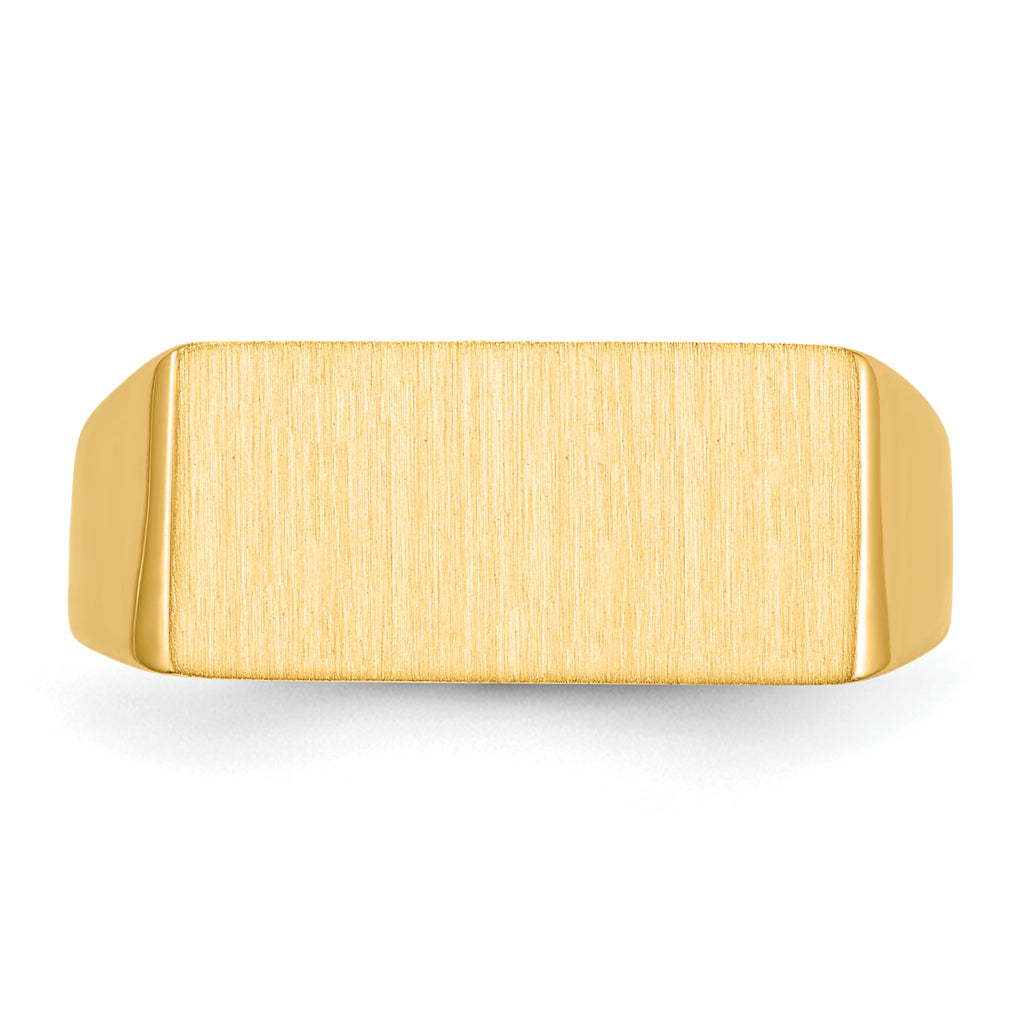 14k 16.5x8.0mm Open Back Mens Signet Ring