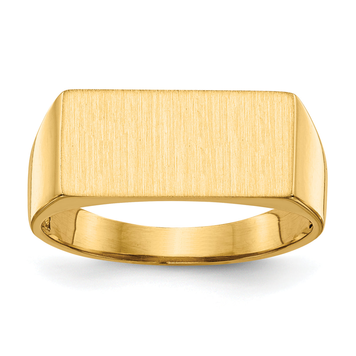 14k 16.5x8.0mm Open Back Mens Signet Ring