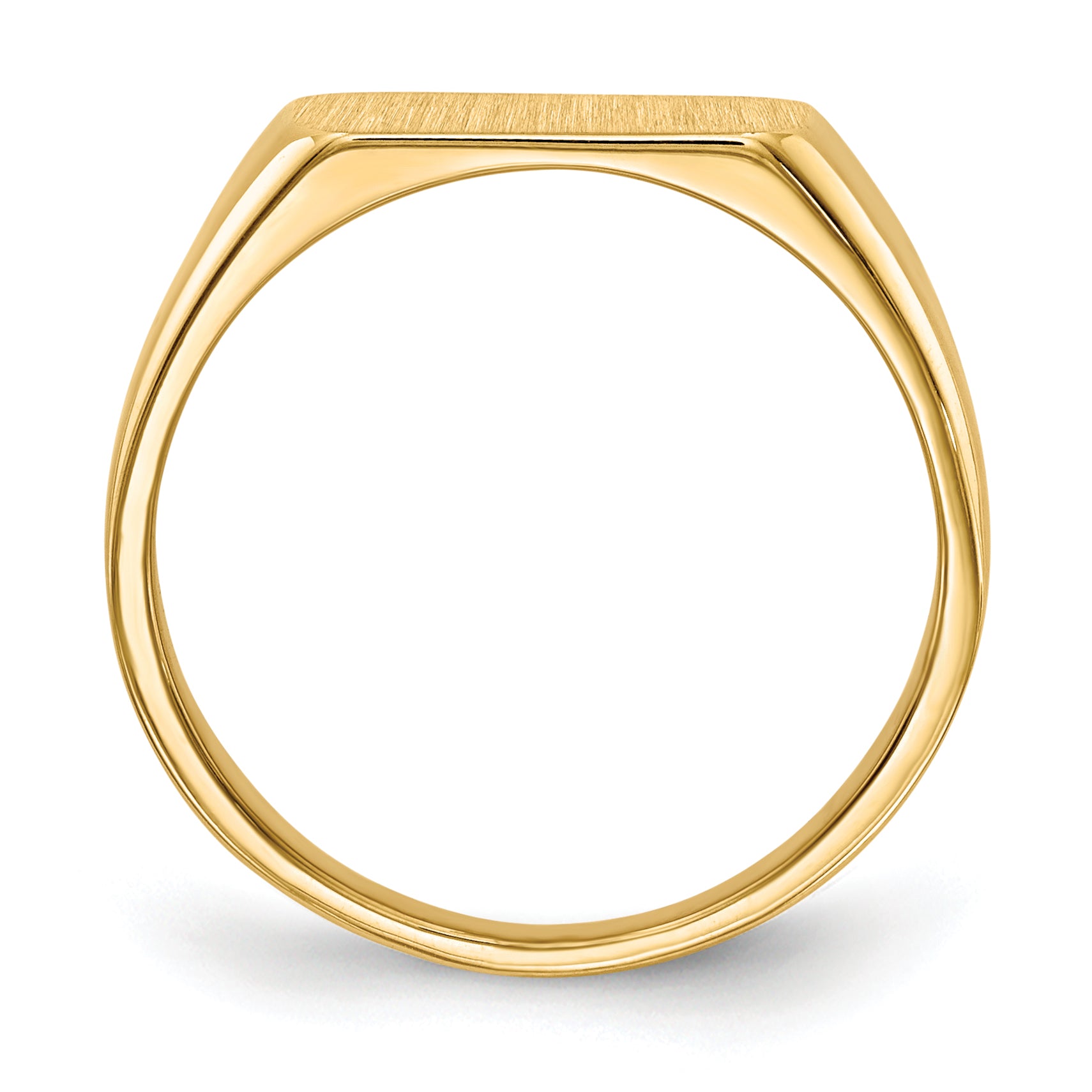 14k 11.5x6.5mm Closed Back Signet Ring