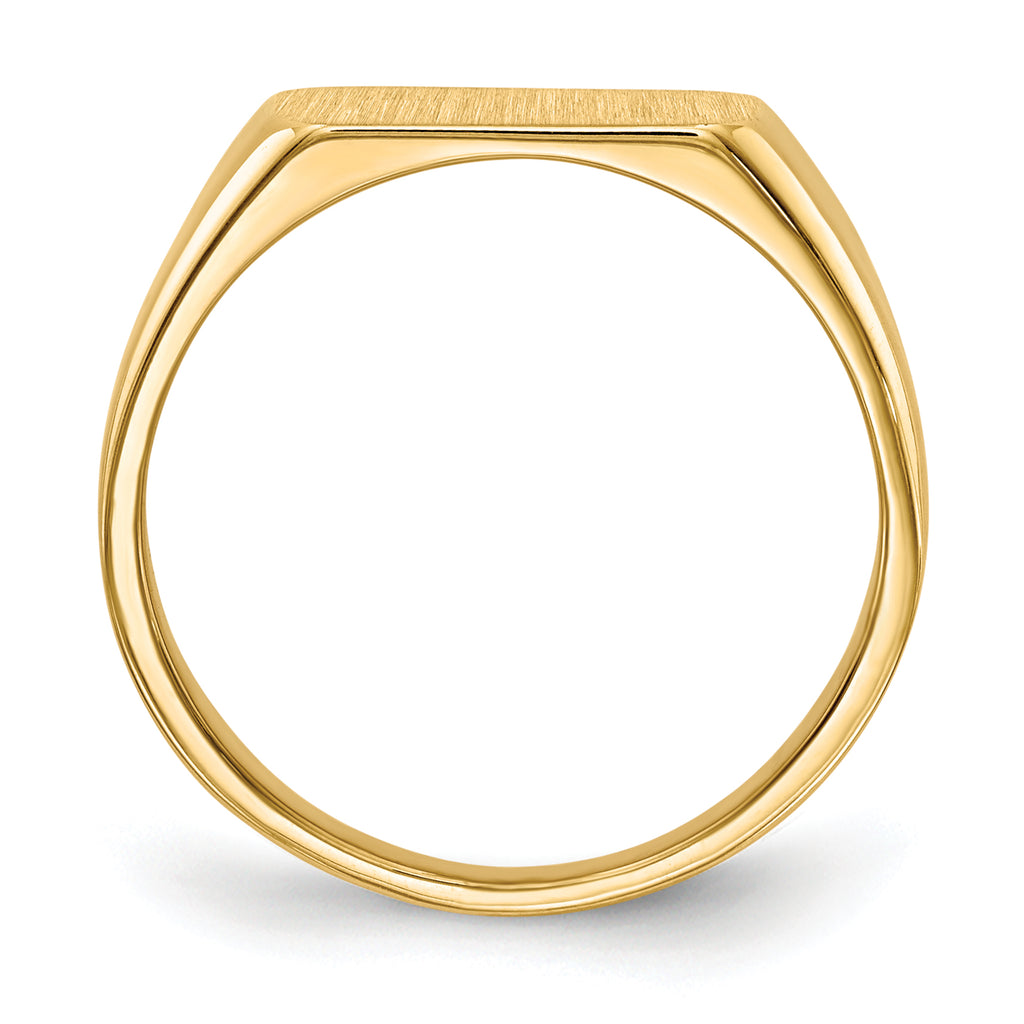 10ky 6.5x11.5mm Closed Back Signet Ring
