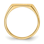 10ky 6.5x11.5mm Closed Back Signet Ring