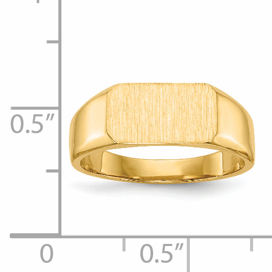 14k 11.5x6.5mm Closed Back Signet Ring