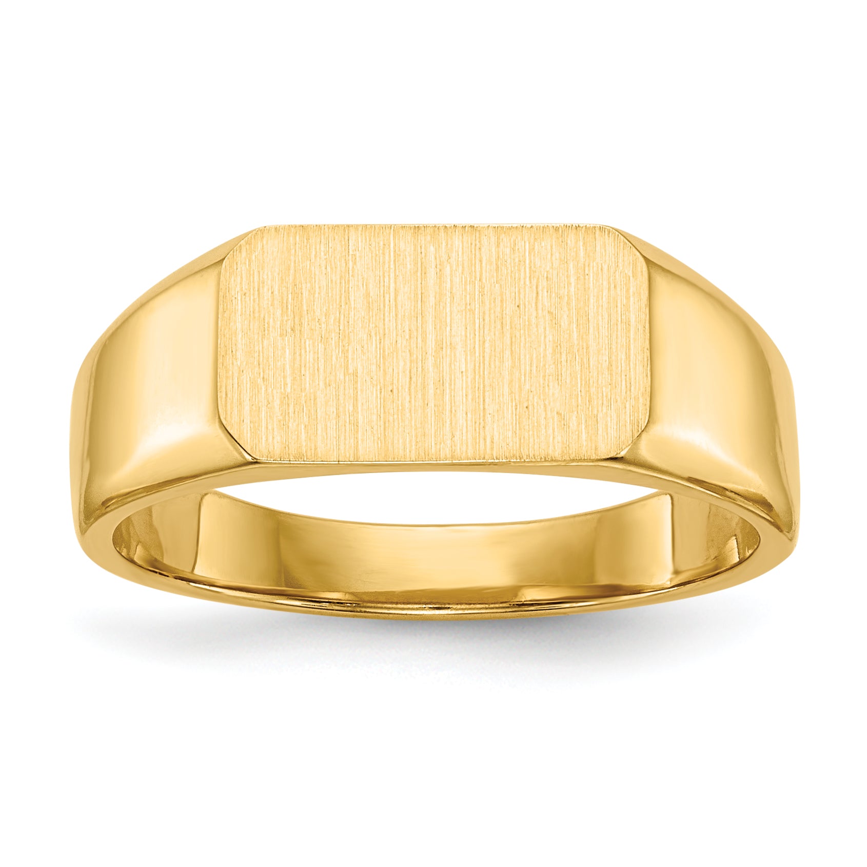 14k 11.5x6.5mm Closed Back Signet Ring