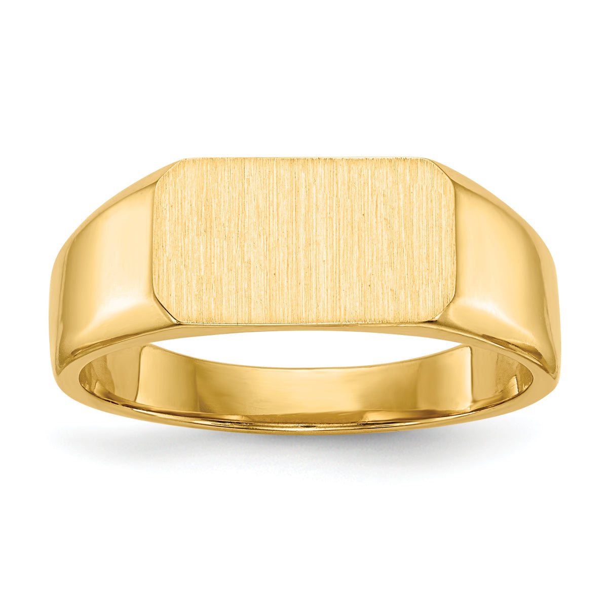 14k 11.5x6.5mm Closed Back Signet Ring