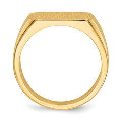 14k 15.0x10.0mm Closed Back Mens Signet Ring
