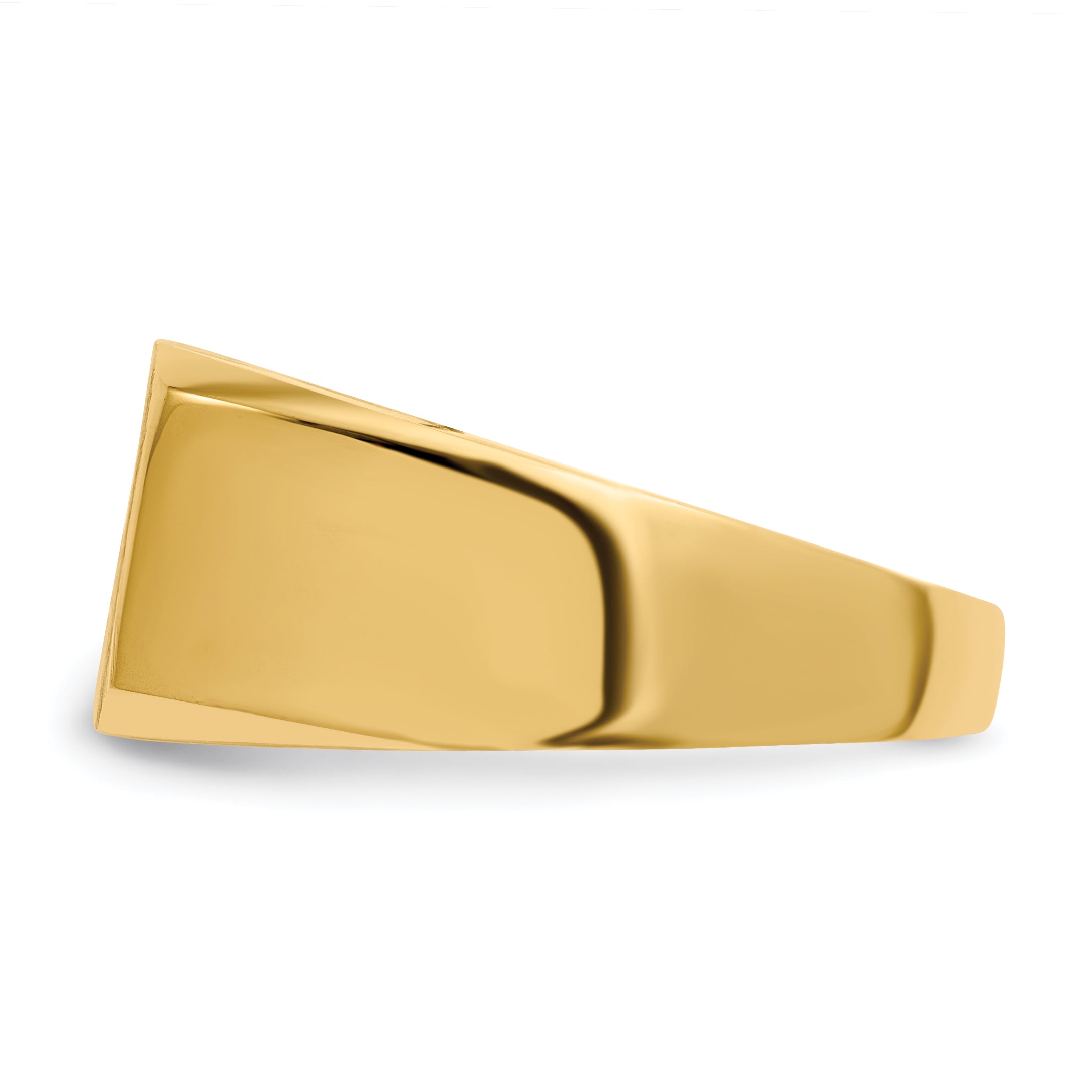 14k 15.0x10.0mm Closed Back Mens Signet Ring