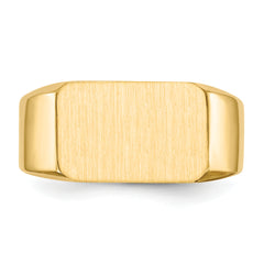 14k 15.0x10.0mm Closed Back Mens Signet Ring