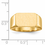 14k 15.0x10.0mm Closed Back Mens Signet Ring