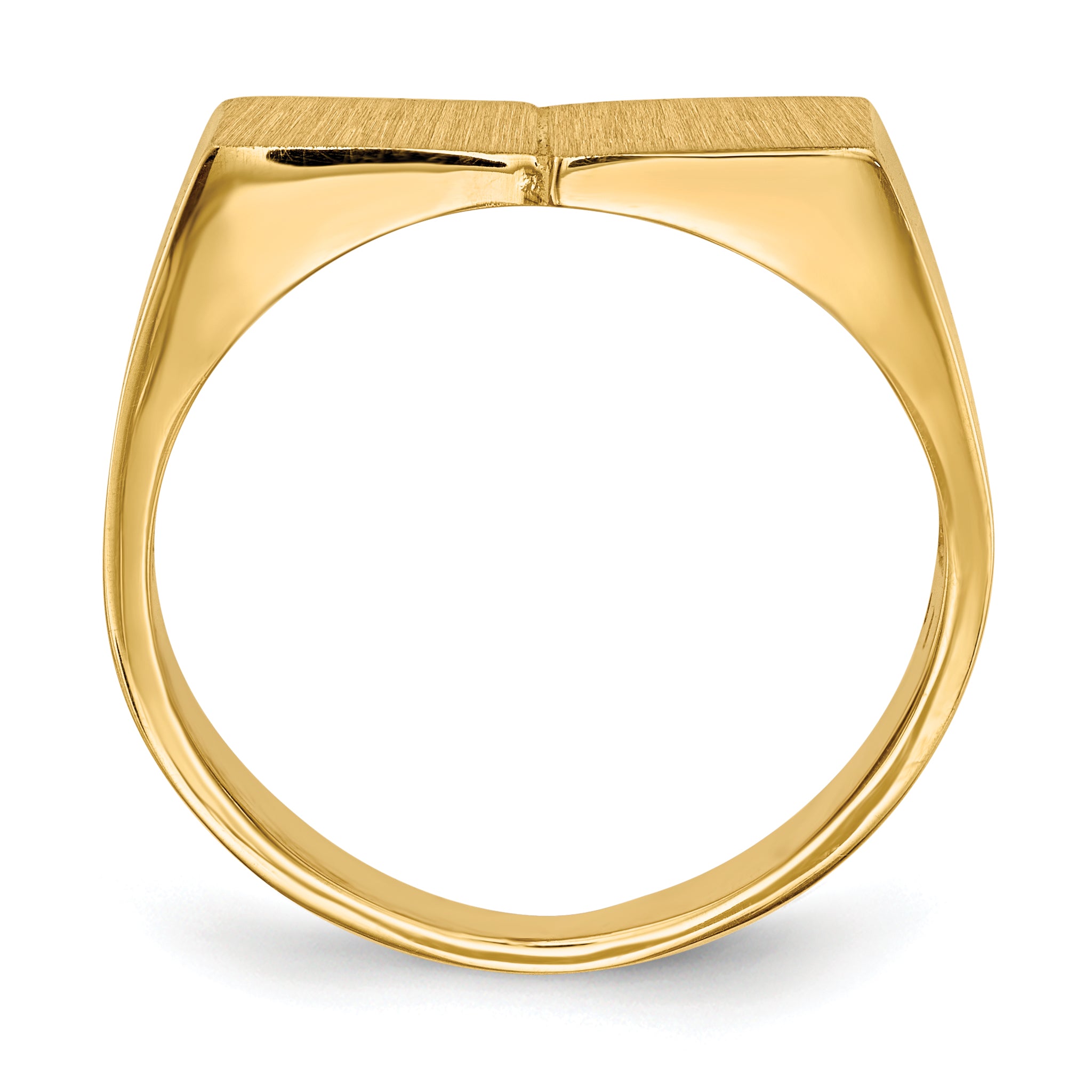10ky 10.0x17.0mm Open Back Men's Signet Ring Secondary image