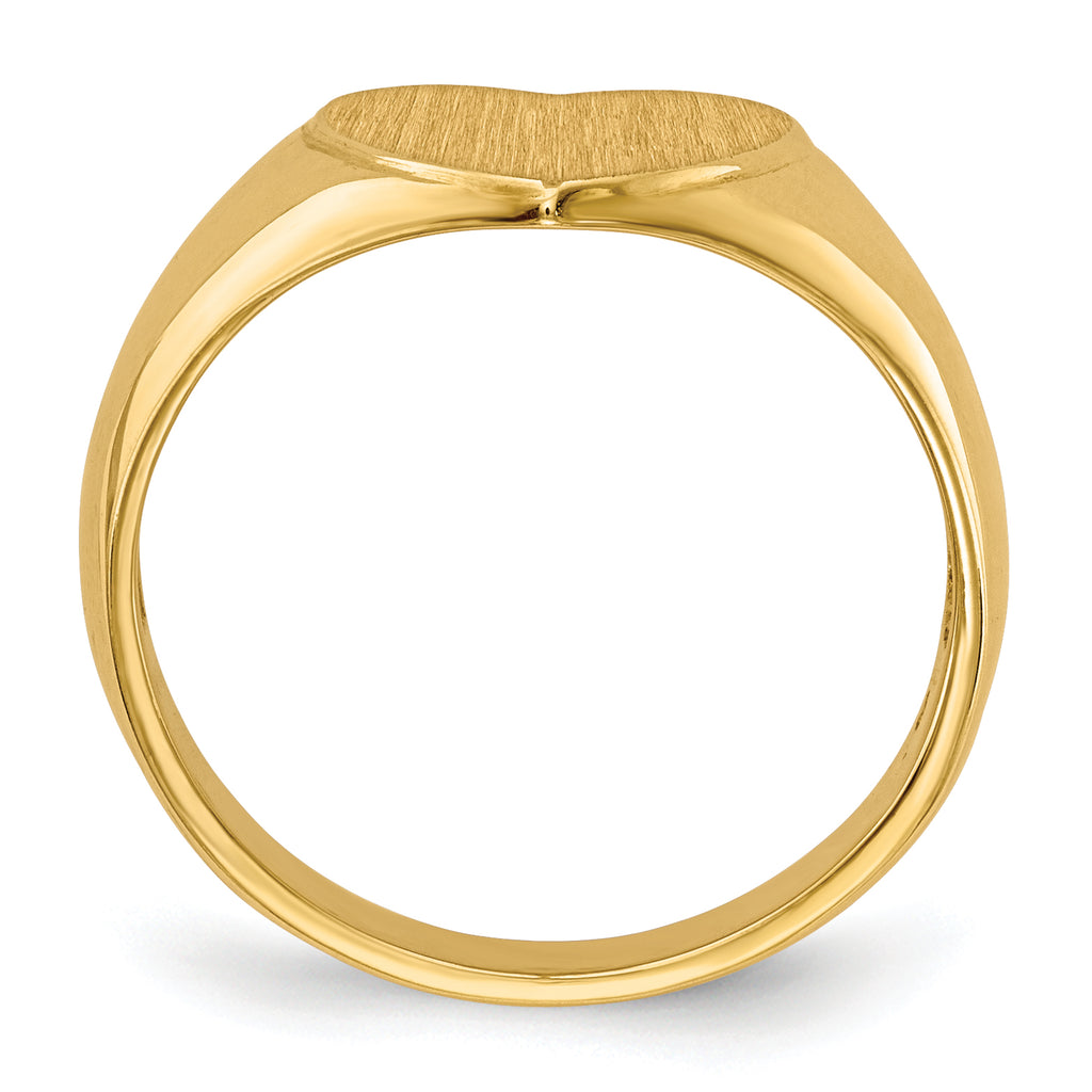 10ky 9.5x9.5mm Open Back Heart Signet Ring