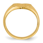 10ky 9.5x9.5mm Open Back Heart Signet Ring