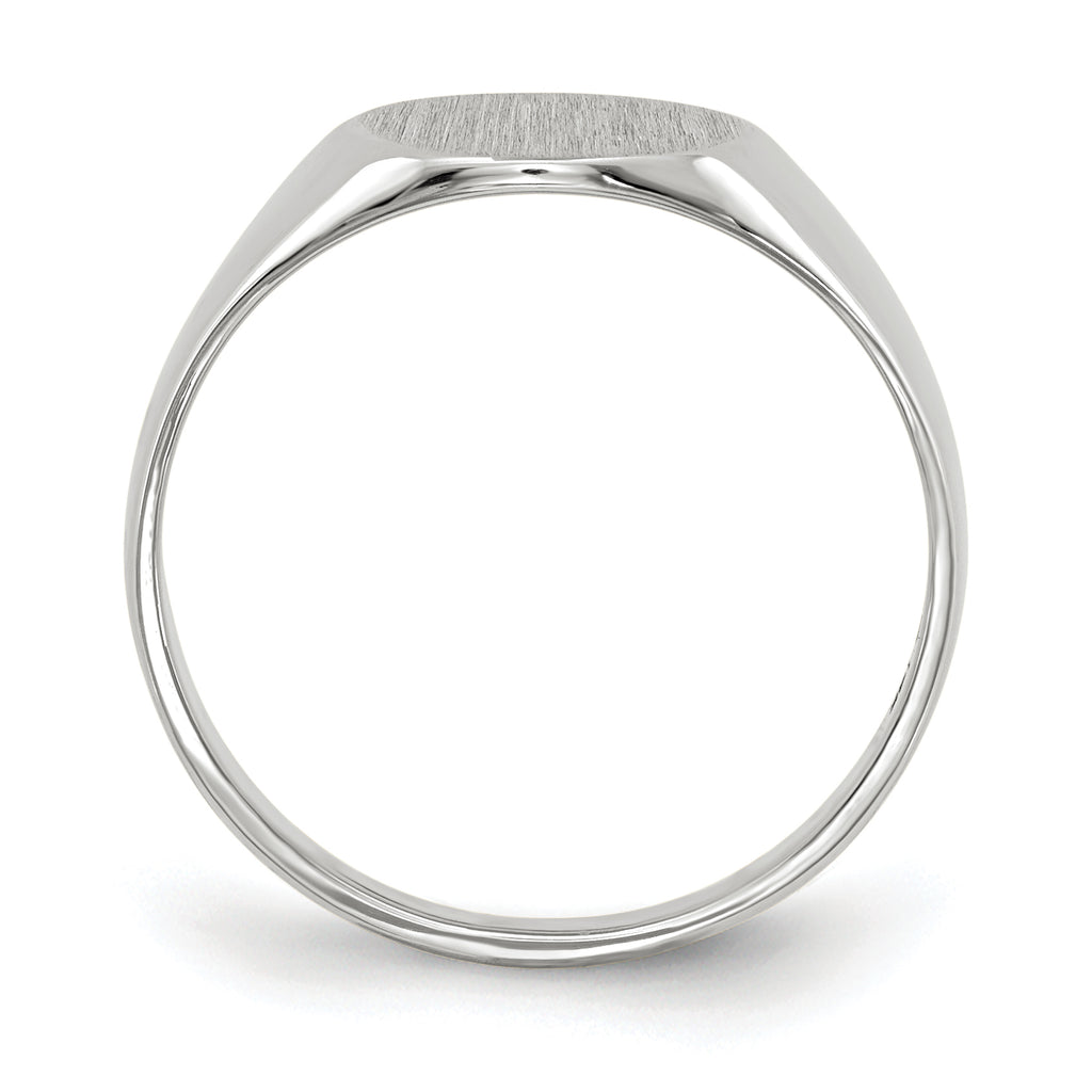 10k White Gold 9.0x9.0mm Closed Back Signet Ring