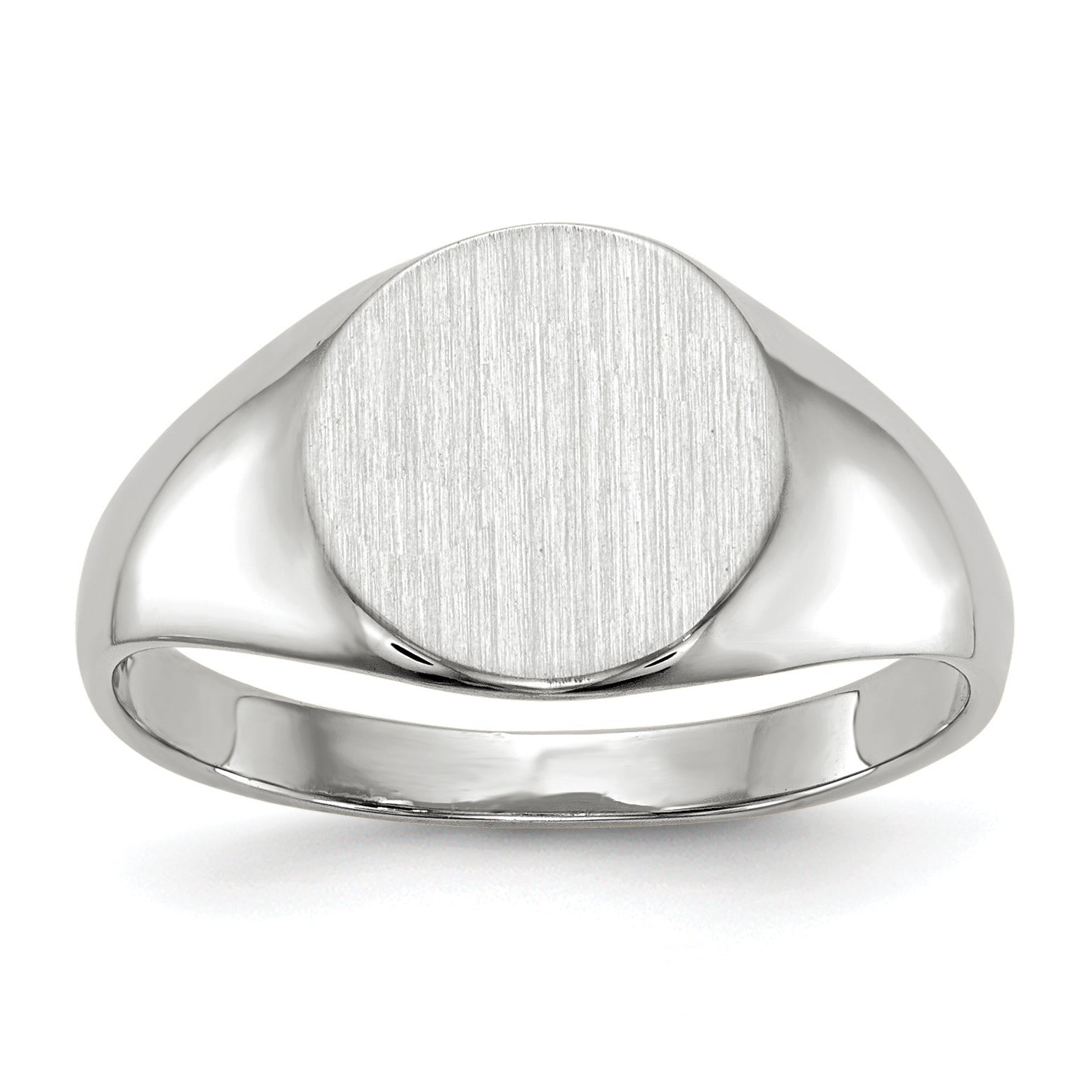 10k White Gold 9.0x9.0mm Closed Back Signet Ring Main image