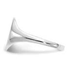 14k White Gold 9.0x10.0mm Closed Back Signet Ring