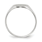 10k White Gold 10.0x9.0mm Open Back Signet Ring