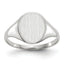 10k White Gold 10.0x9.0mm Open Back Signet Ring