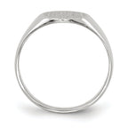 10k White Gold 9.0x9.5mm Closed Back Signet Ring