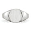 10k White Gold 9.0x9.5mm Closed Back Signet Ring