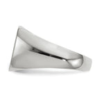 10k White Gold 12.5x12.5mm Closed Back Signet Ring
