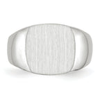 10k White Gold 12.5x12.5mm Closed Back Signet Ring