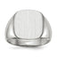 14k White Gold  13.5mm x14.5mm Open Back Men's Signet Ring
