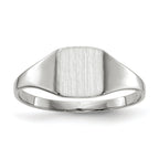 10k White Gold 7.0x8.5mm Closed Back Signet Ring