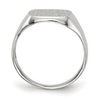 10k White Gold 11.0x10.5mm Closed Back Men's Signet Ring