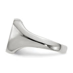 10k White Gold 11.0x10.5mm Closed Back Men's Signet Ring