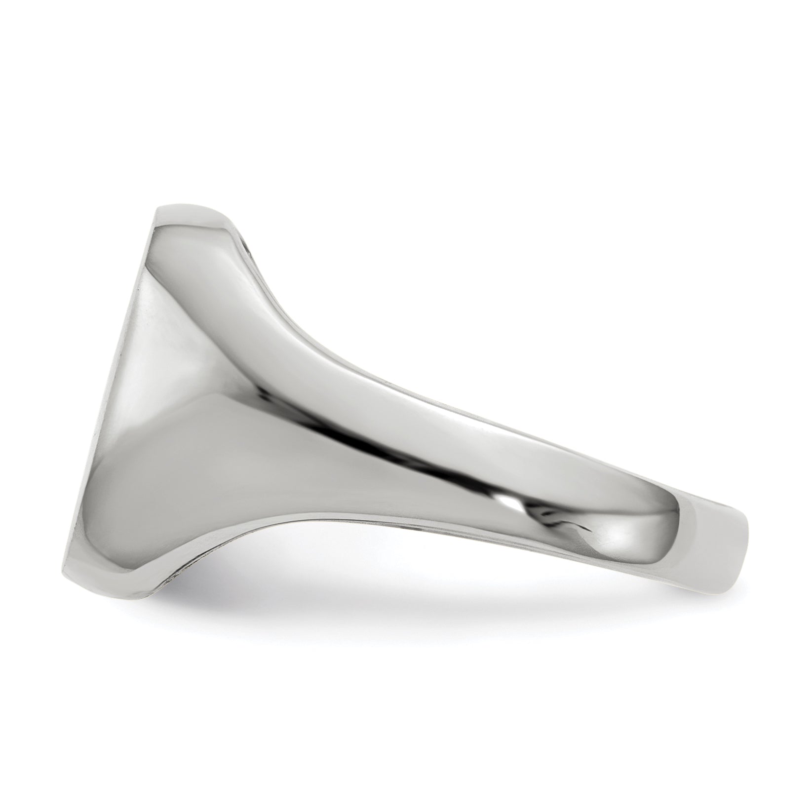 10k White Gold 11.0x10.5mm Closed Back Men's Signet Ring