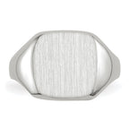 10k White Gold 11.0x10.5mm Closed Back Men's Signet Ring