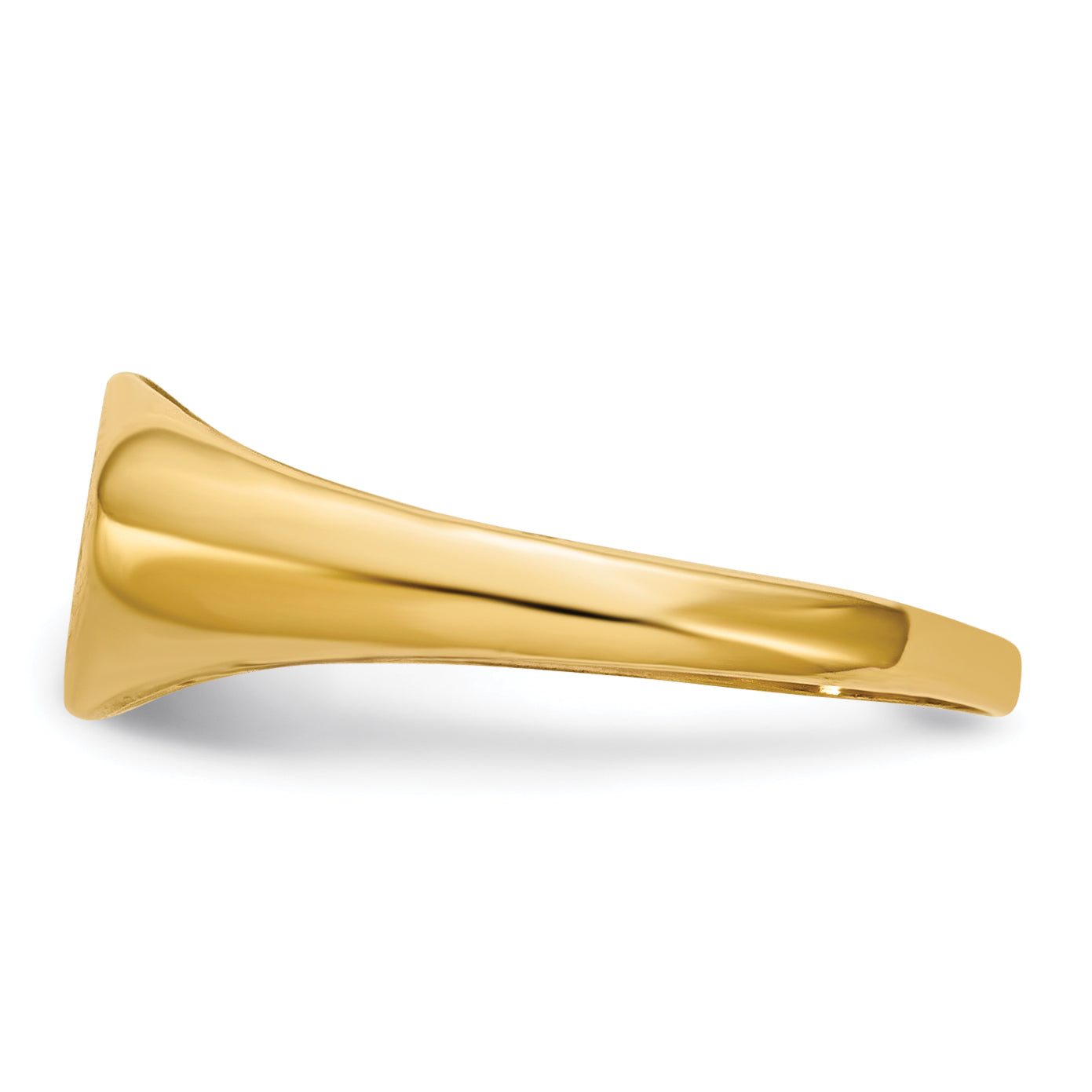 14k Child's .005ct. Diamond 10x6mm Closed Back  Signet Ring Mounting (No Stone Included)