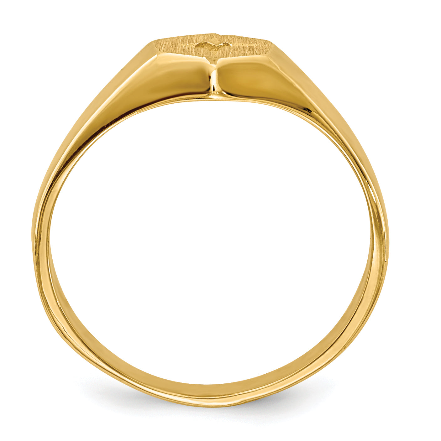 14k Childs .02ct. Diamond Signet Ring Mounting (No Stone Included) Secondary image