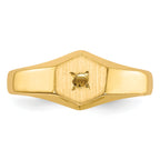 14k Childs .02ct. Diamond Signet Ring Mounting (No Stone Included)