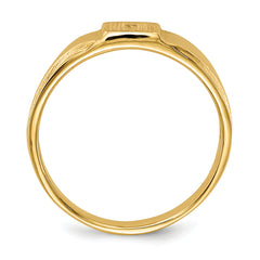14k Child's Diamond Ring Mounting (No Stone Included) 4.5mmx4.5mm Closed Back